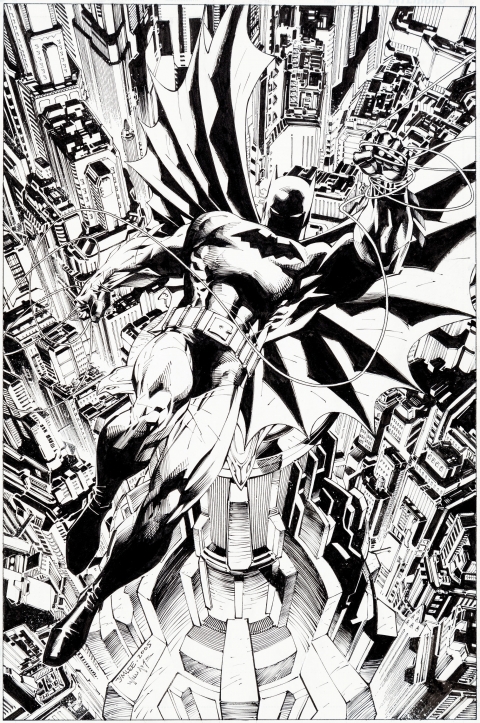 All-Star Batman and Robin, The Boy Wonder issue 1 cover by Jim Lee and Scott Williams.  Source.