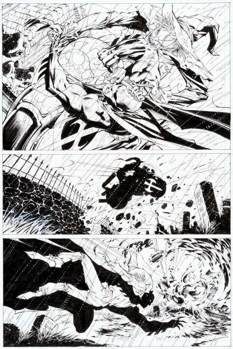 Batman issue 617 page 17 by Jim Lee and Scott Williams. Source.