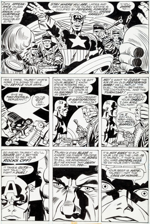 Captain America issue 200 page 30 by Jack Kirby and Frank Giacoia.  Source.