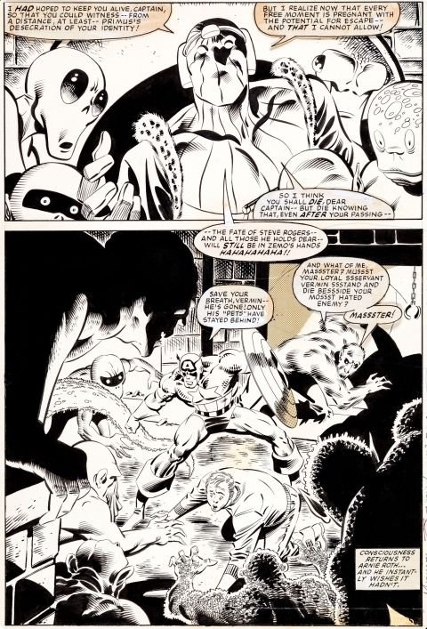 Captain America issue 278 page 6 by Mike Zeck and John Beatty.  Source.