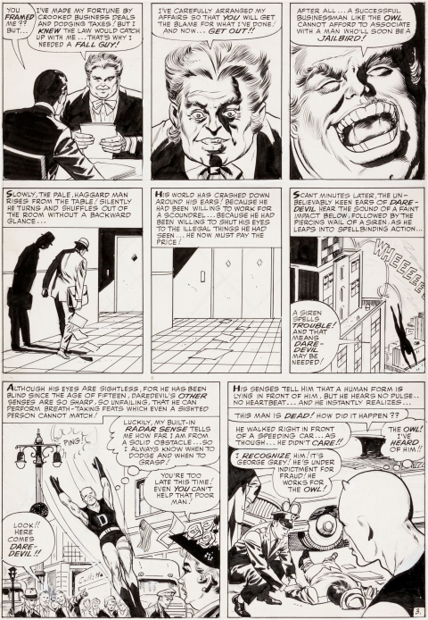 Daredevil issue 3 page 3 by Joe Orlando and Vince Colletta. Source.