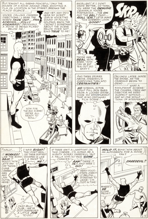 Daredevil issue 6 page 2 by Wally Wood. Source.