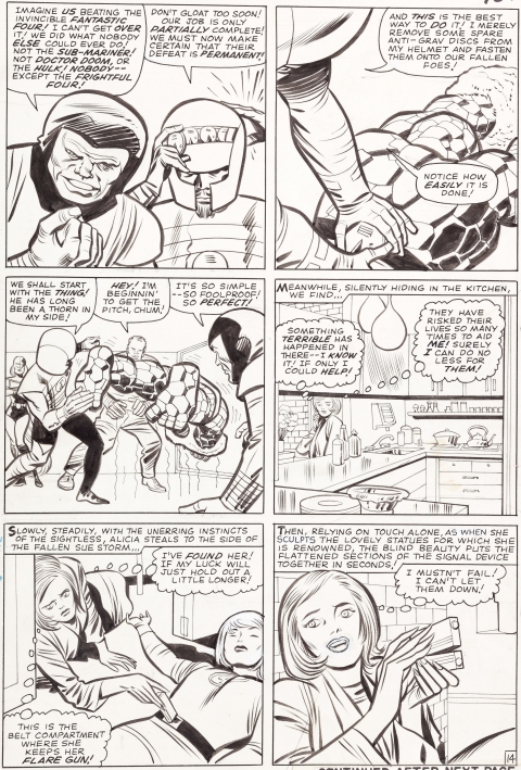 Fantastic Four issue 36 page 14 by Jack Kirby and Chic Stone.  Source.