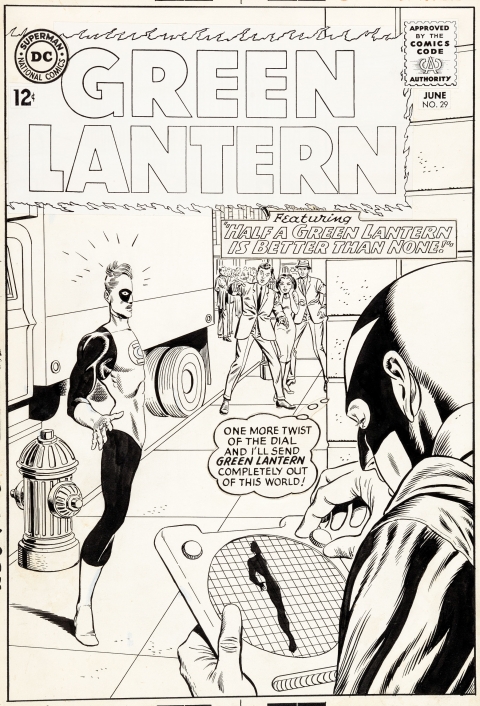 Green Lantern issue 29 cover by Gil Kane and Murphy Anderson.  Source.