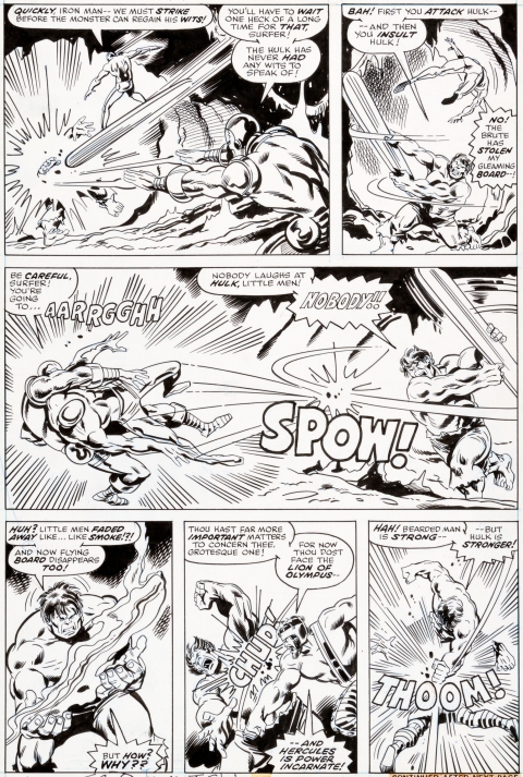 Incredible Hulk issue 200 page 18 by Sal Buscema and Joe Staton.  Source.