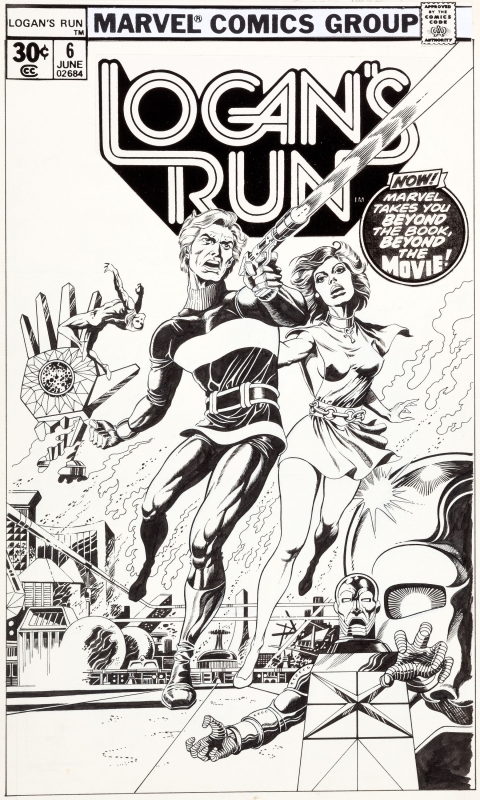 Logan's Run issue 6 cover by Paul Gulacy.  Source.