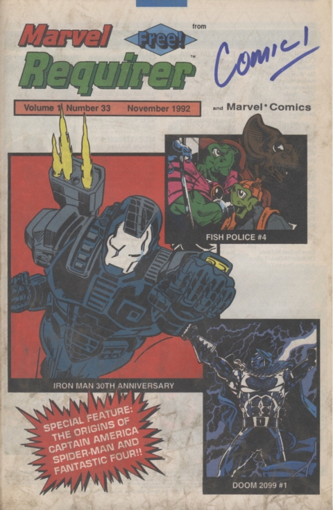 Marvel Requirer November 1992 page 1