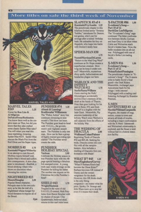 Marvel Requirer November 1992 page 6