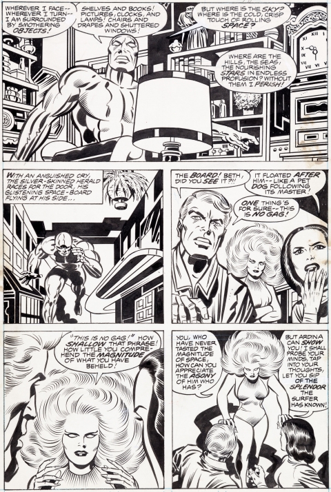 Silver Surfer Graphic Novel page 64 by Jack Kirby and Joe Sinnott. Source.