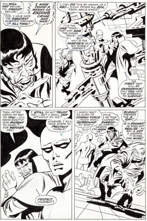 Silver Surfer issue 7 page 19 by John Buscema and Sal Buscema.  Source.