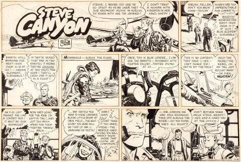 Steve Canyon Sunday 11-06-1949 by Milton Caniff.  Source.