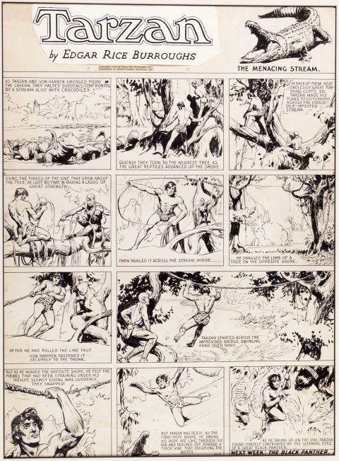 Tarzan Sunday 11-6-1932 by Hal Foster.  Source.