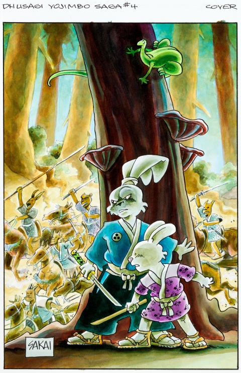 Usagi Yojimbo Saga issue 4 cover by Stan Sakai.  Source.