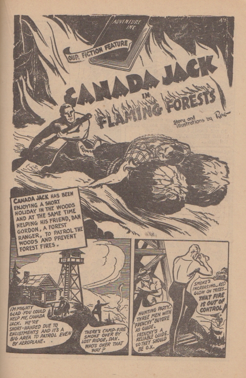 Canada Jack splash page from Canadian Heroes V. 2 No. 5