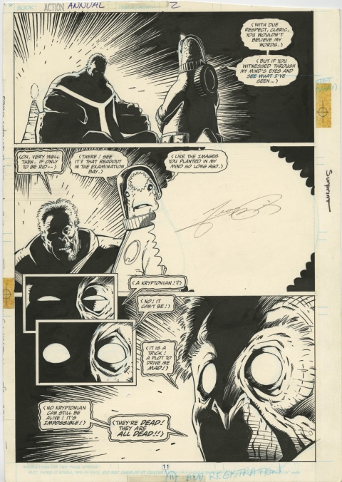 Action Comics Annual 2 page 11 by Mike Mignola and George Perez.  Source.