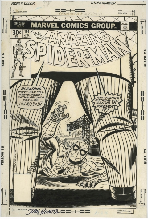 Amazing Spider-Man issue 164 cover by John Romita. Source.