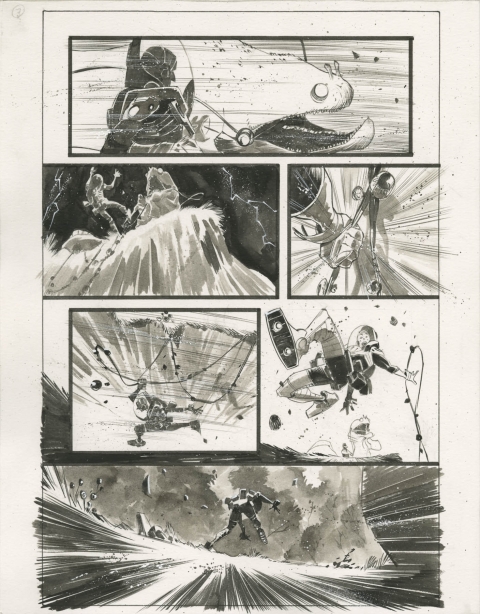 Black Science issue 1 page 7 by Matteo Scalera.  Source.