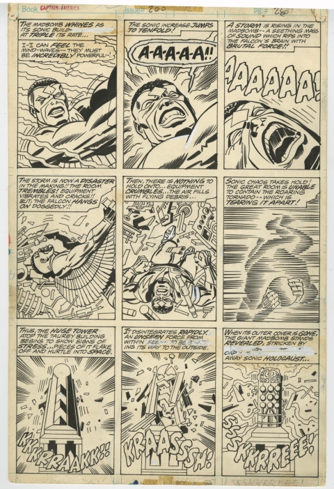 Captain America issue 200 page 26 by Jack Kirby and Frank Giacoia.  Source.