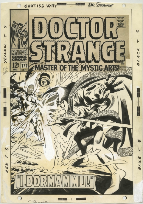 Doctor Strange issue 172 cover by Gene Colan and Dan Adkins.  Source.