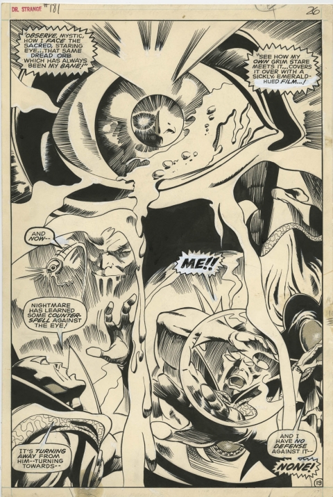 Doctor Strange issue 181 page 19 by Gene Colan and Tom Palmer.  Source.