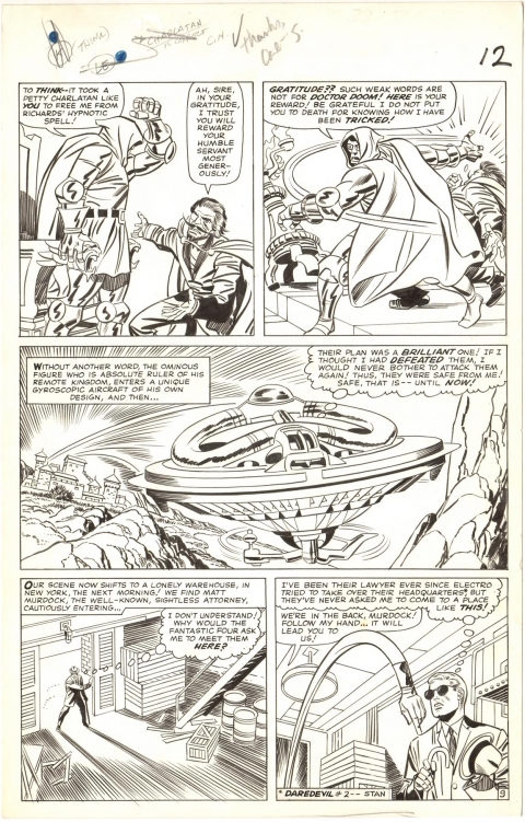 Fantastic Four issue 39 page 9 by Jack Kirby, Frank Giacoia and Wally Wood.  Source.