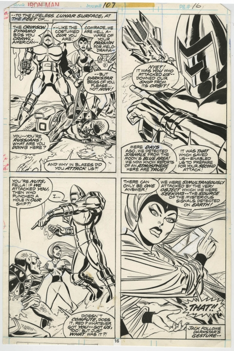 Iron Man issue 109 page 16 by Carmine Infantino and Fred Kida.  Source.