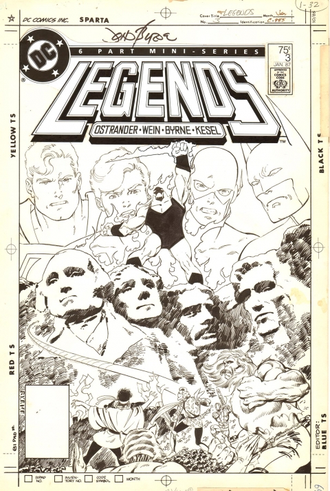 Legends issue 3 cover by John Byrne. Source.