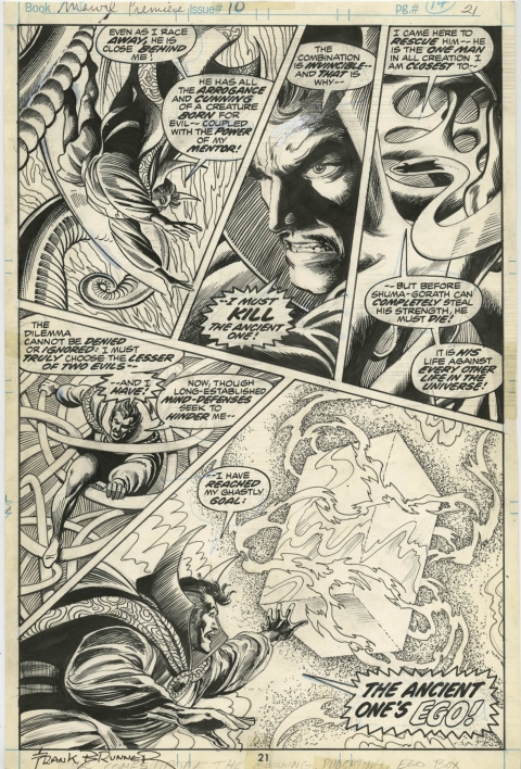 Marvel Premiere issue 10 page 21 by Frank Brunner and Crusty Bunkers.  Source.