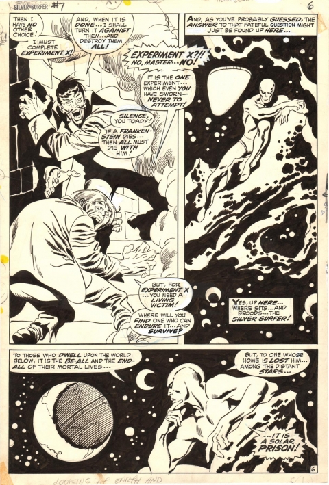 Silver Surfer issue 7 page 6 by John Buscema and Sal Buscema.  Source.