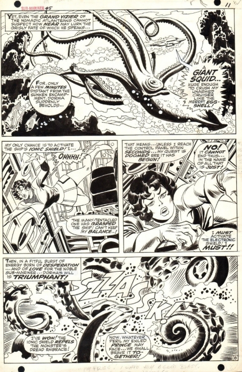 Sub-Mariner issue 5 page 11 by John Buscema and Frank Giacoia. Source.