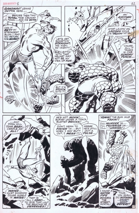 Sub-Mariner issue 8 page 22 by John Buscema and Dan Adkins. Source.