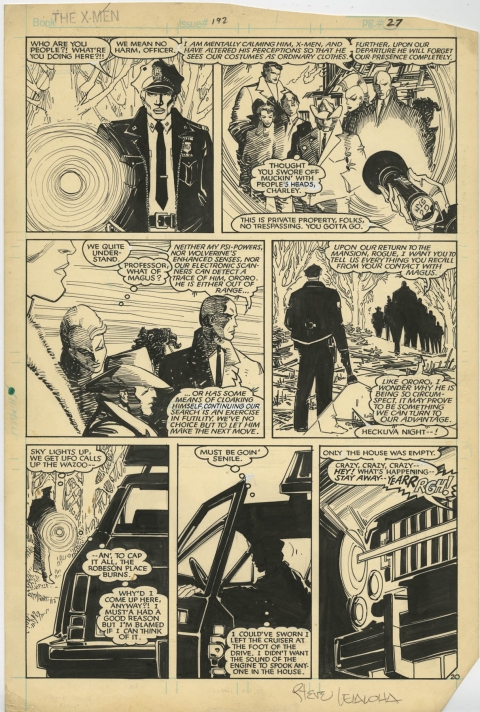 Uncanny X-Men issue 192 page 20 by John Romita Jr and Steve Leialoha.  Source.