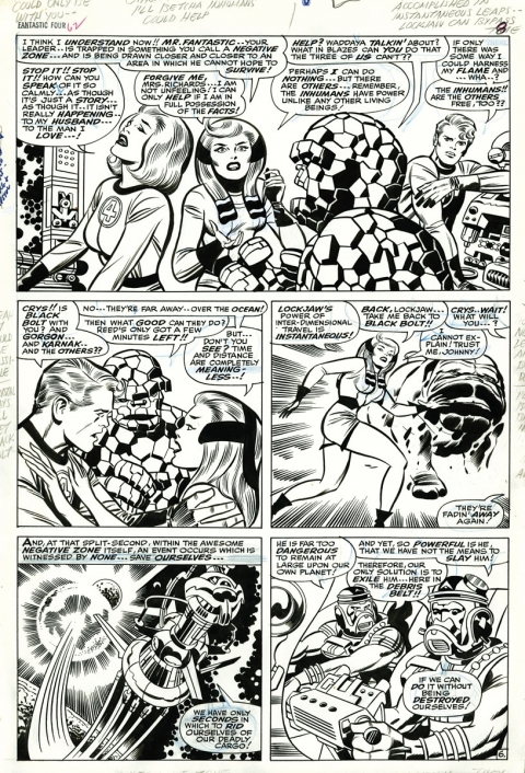 Fantastic Four issue 62 page 6 by Jack Kirby and Joe Sinnott. Source.