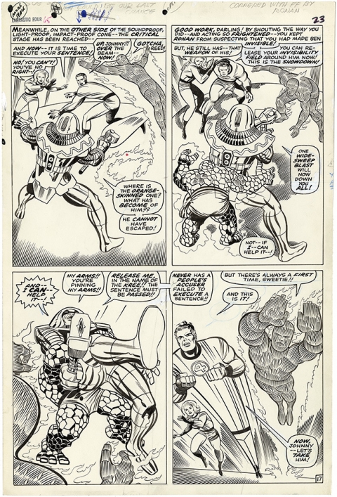 Fantastic Four issue 65 page 17 by Jack Kirby and Joe Sinnott. Source.