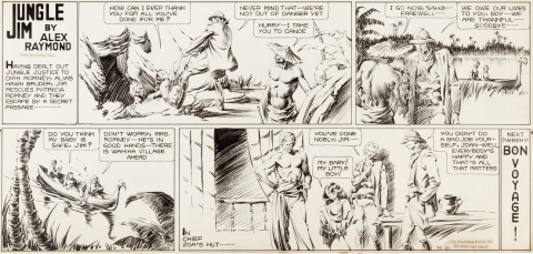 Jungle Jim Sunday 10-20-1935 by Alex Raymond. Source.